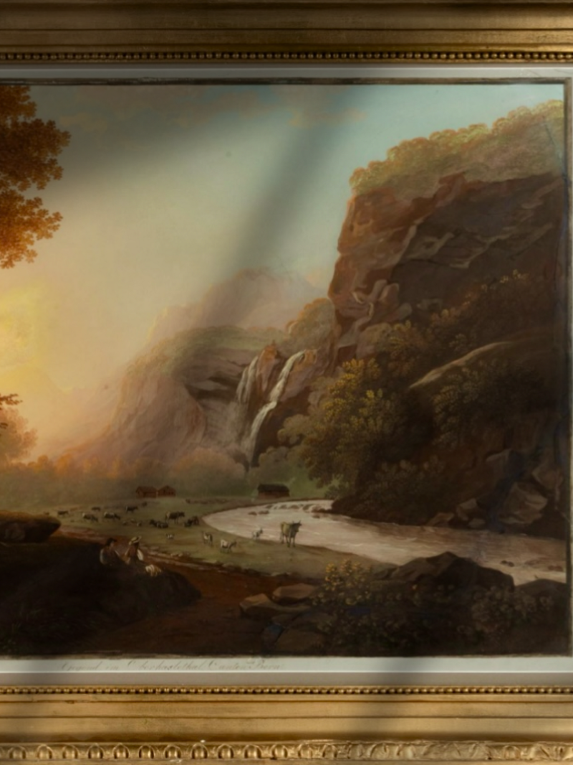 Landscape painting on paper