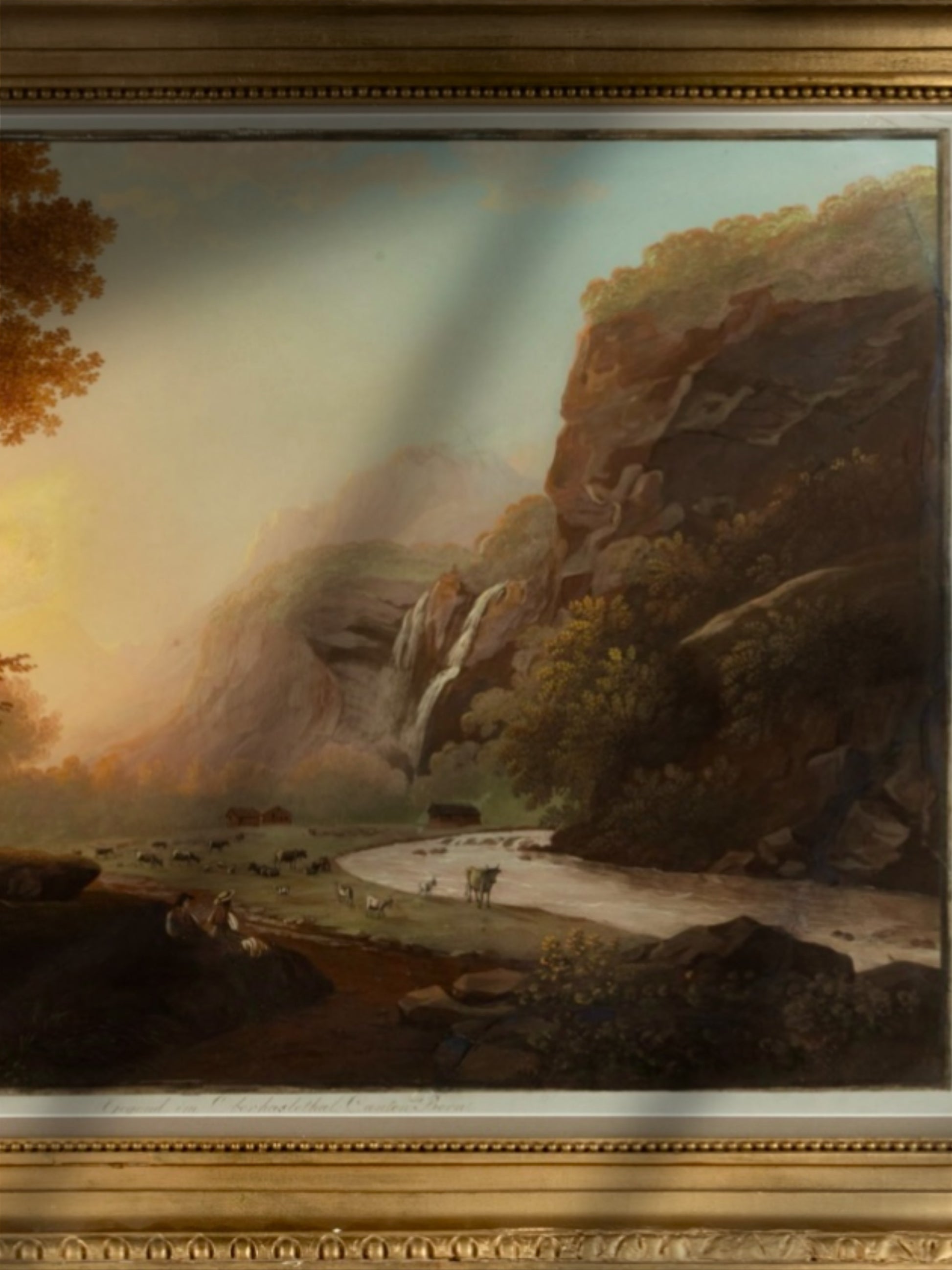 Landscape painting on paper