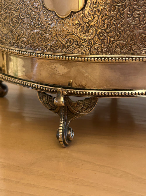 English Silver-plate Tea Caddy