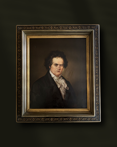 19th Century Oil Painting of Ludwig Van Beethoven