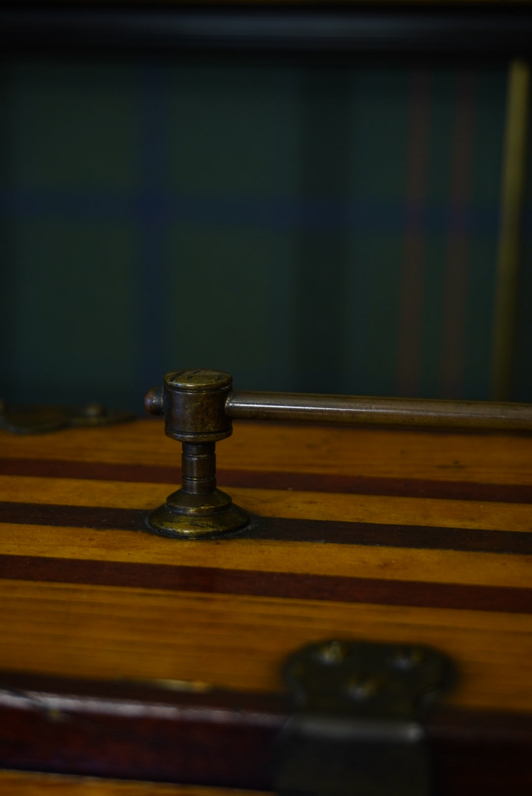Victorian Geometric Inlaid Oak Document Box
