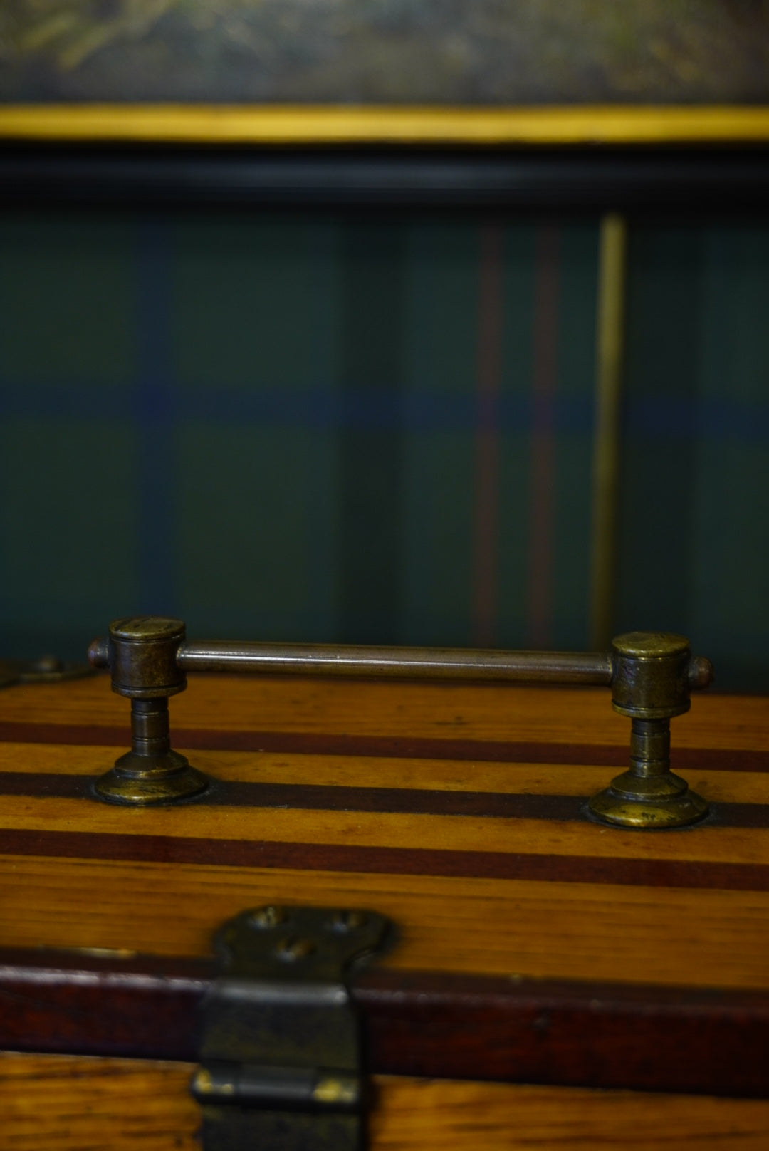 Victorian Geometric Inlaid Oak Document Box