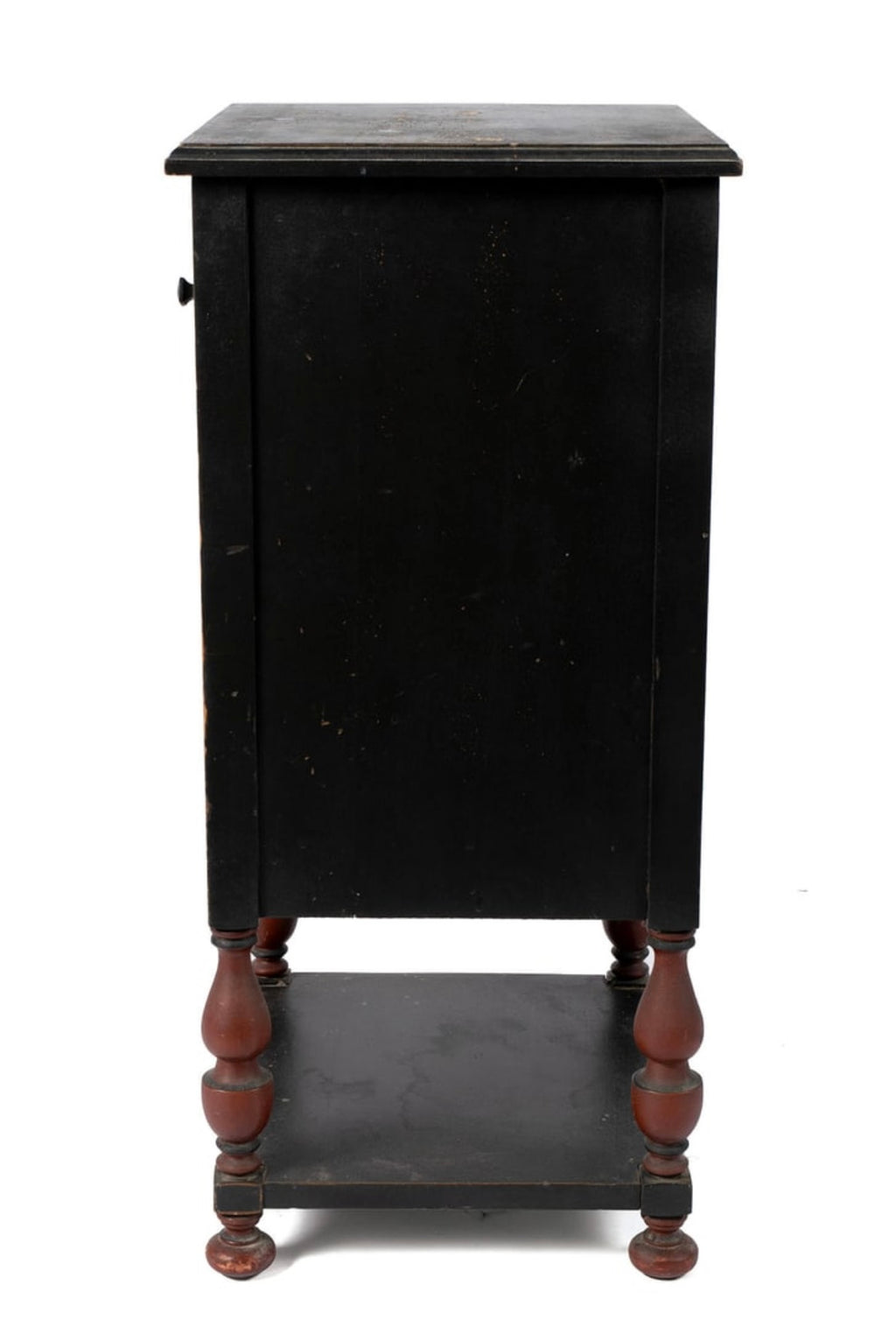 Antique Folk Painted Smokestand Cabinet