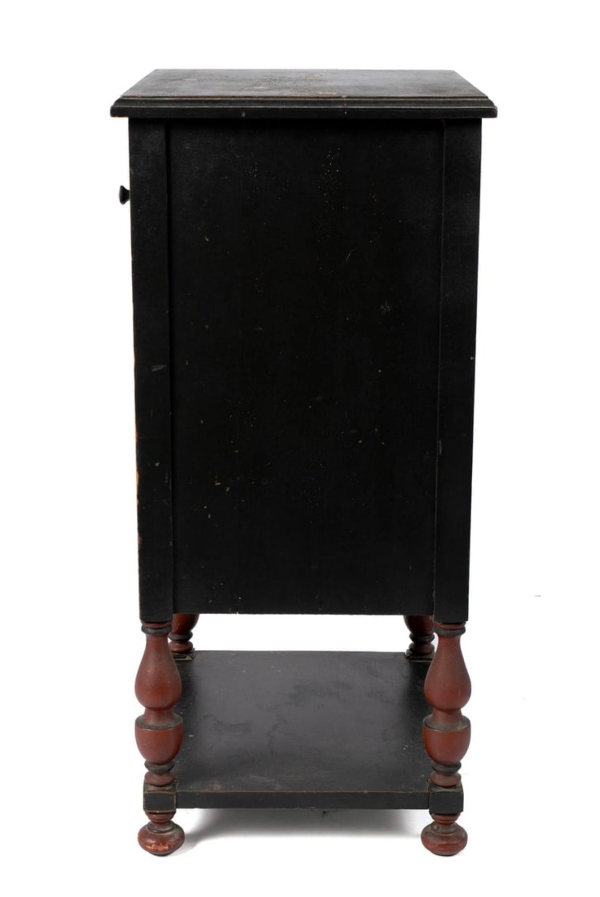 Antique Folk Painted Smokestand Cabinet