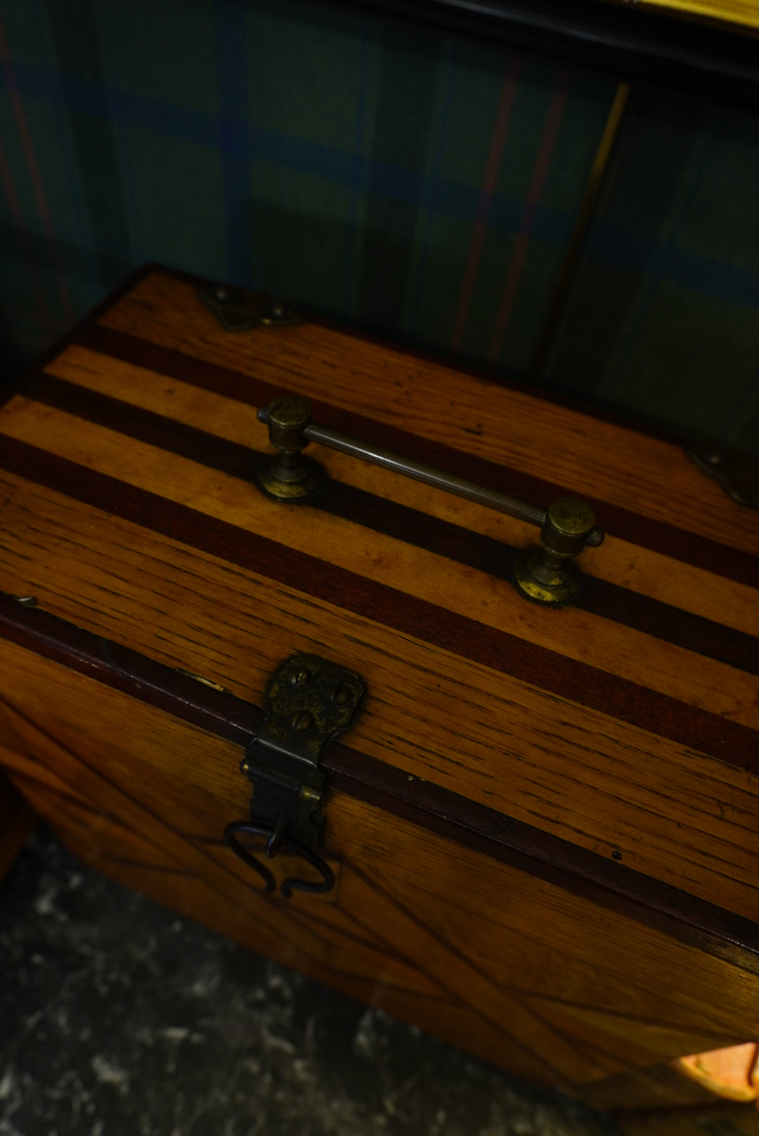 Victorian Geometric Inlaid Oak Document Box