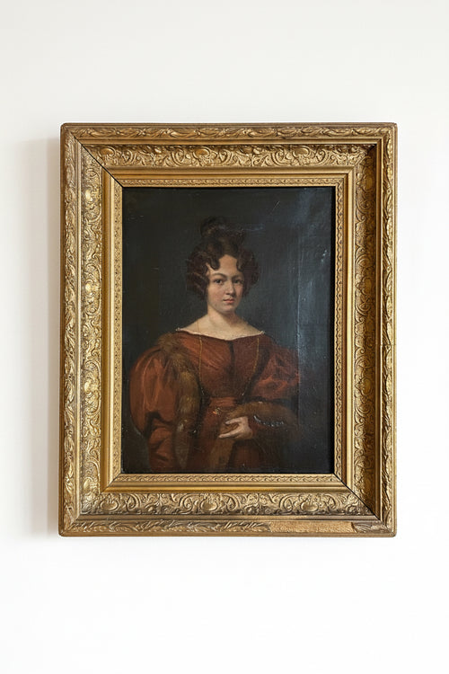19th Century Portrait of a Lady in Gilt Frame