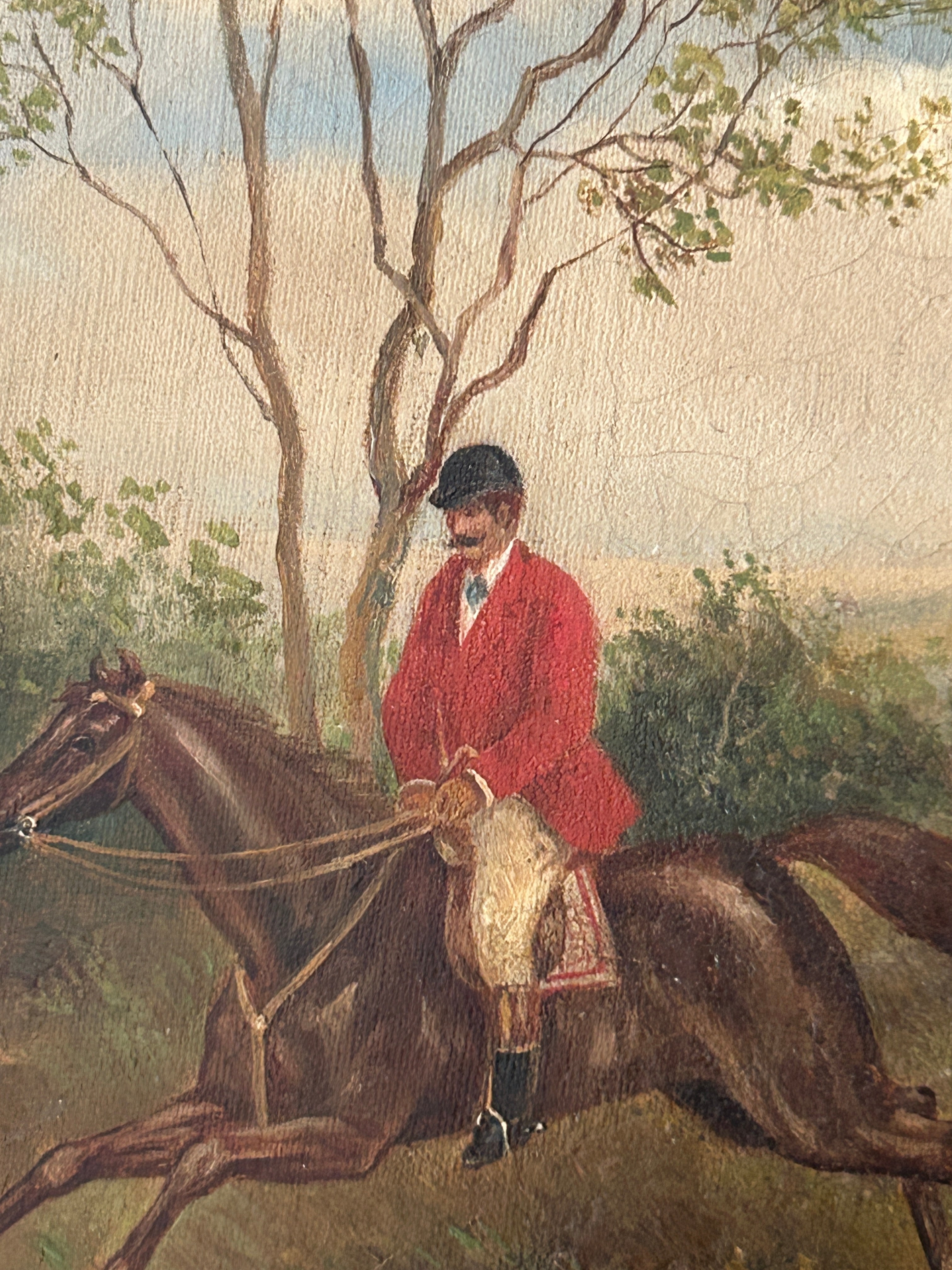 19th century English Fox Hunt - Oil on Canvas – The Brass Lotus