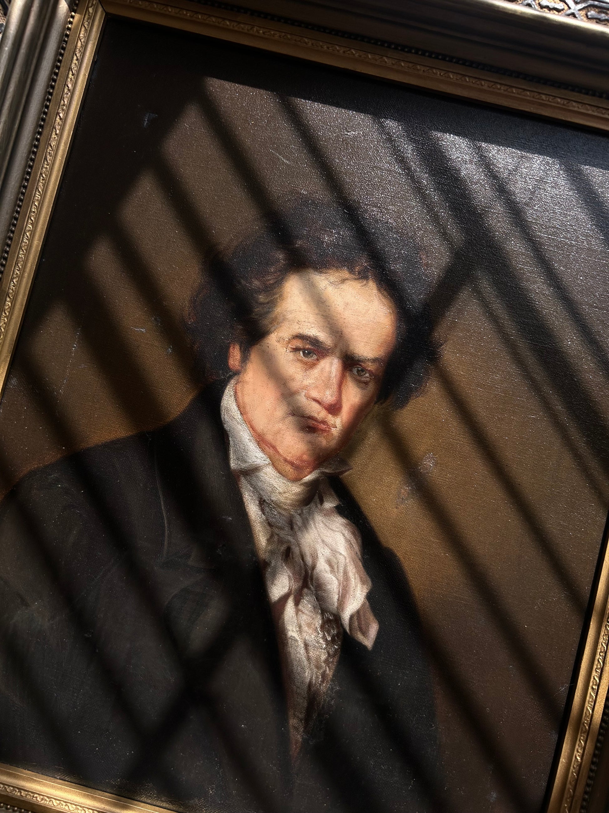 19th Century Oil Painting of Ludwig Van Beethoven