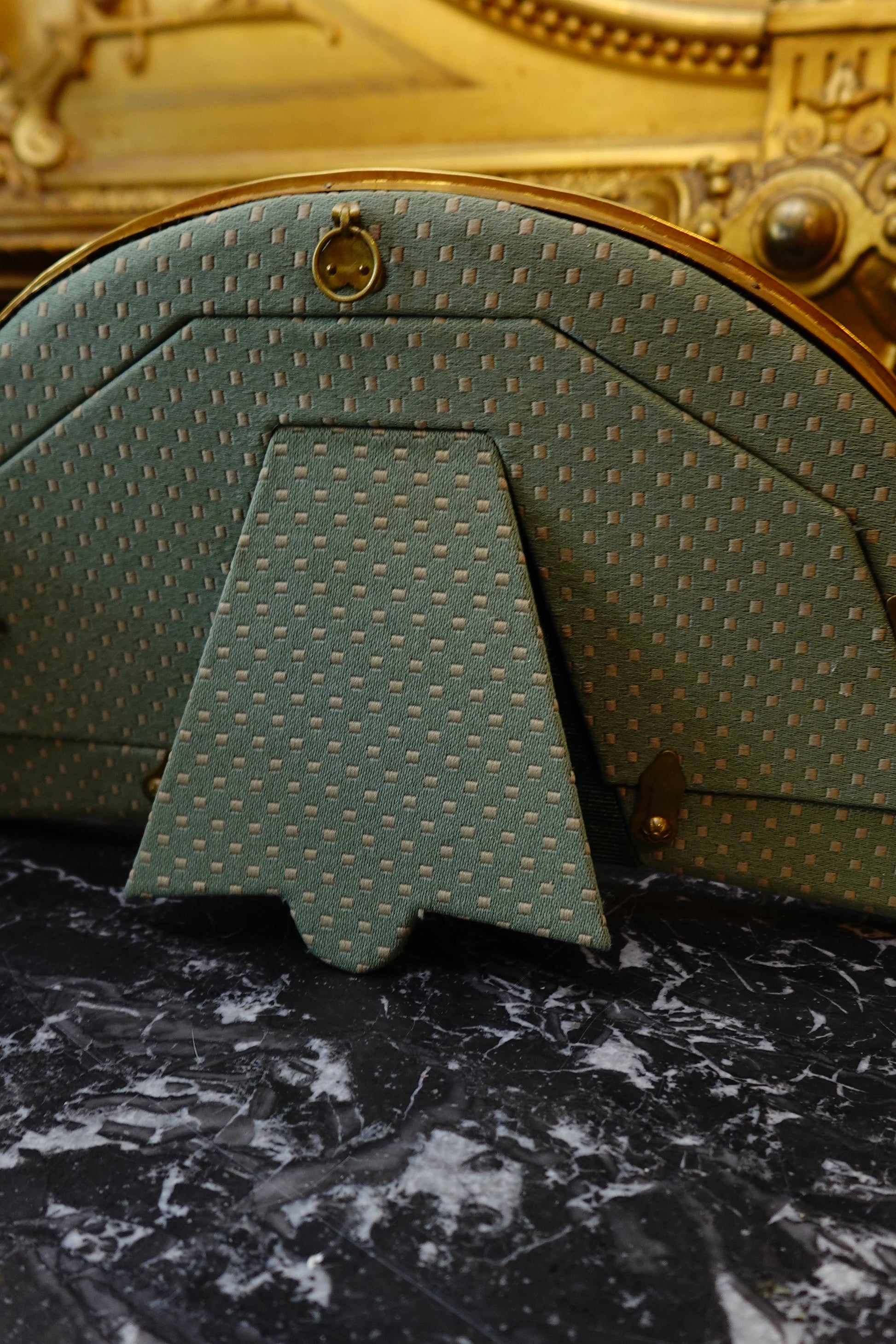 French Belle Époque Fan-Shaped Triple Photo Frame with Ormolu Mounts, c.1890–1910