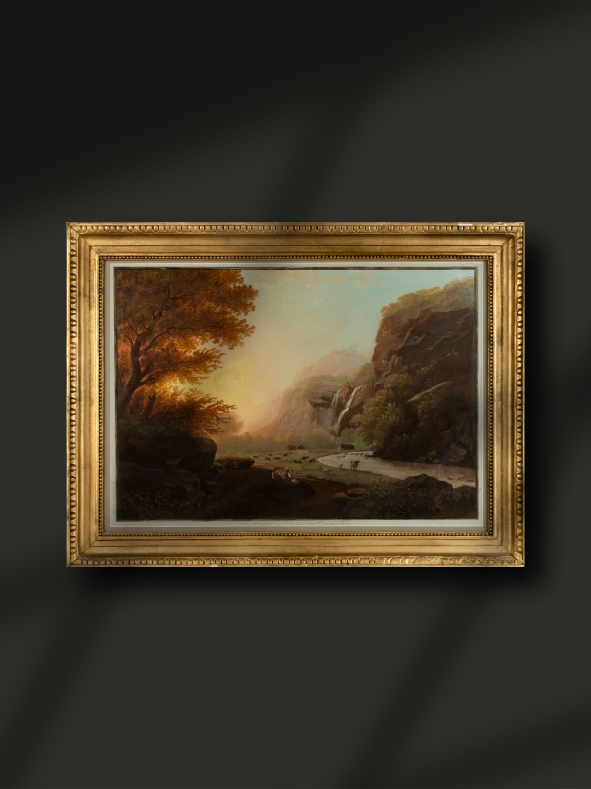 Landscape painting on paper