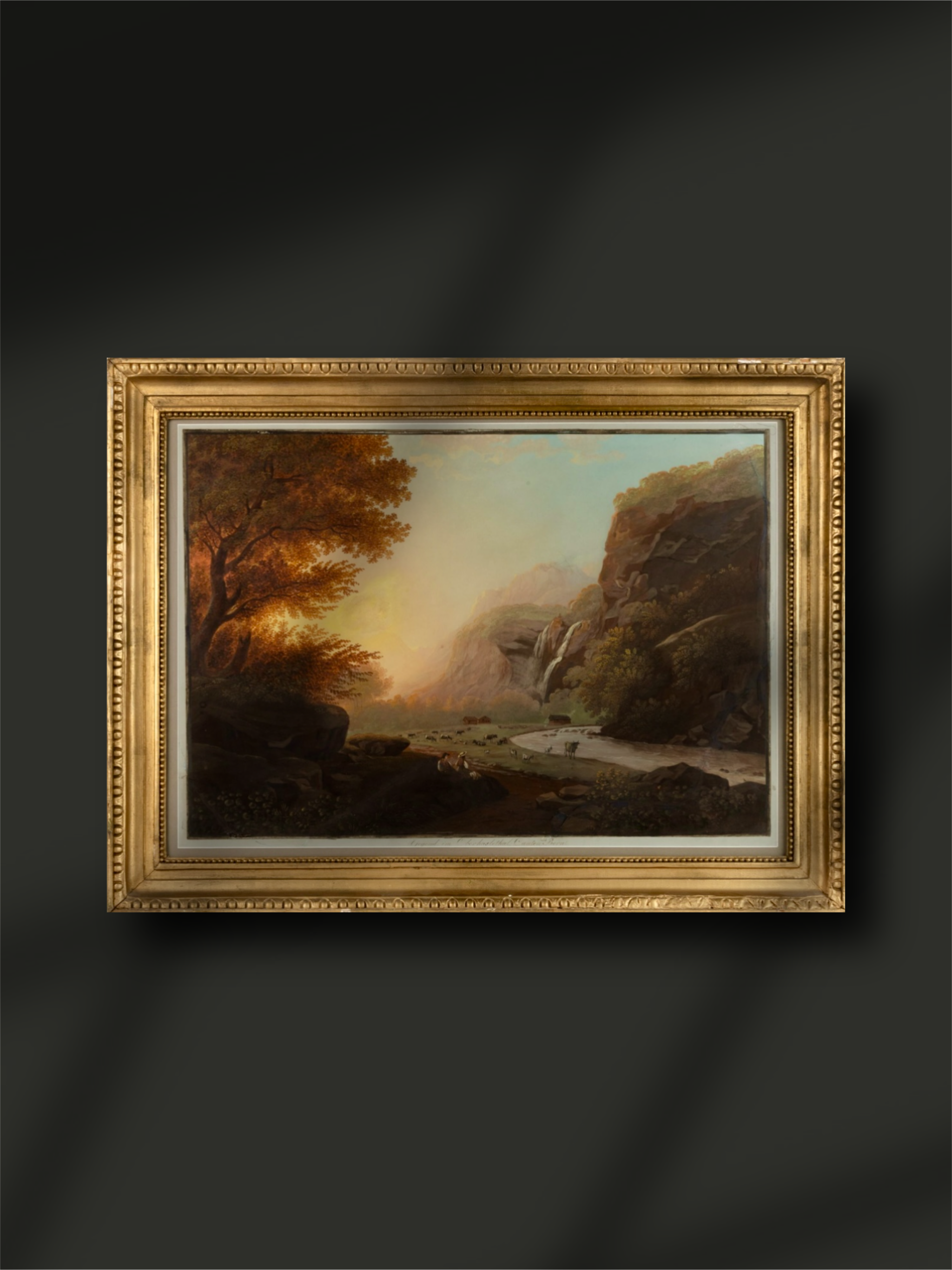 Landscape painting on paper
