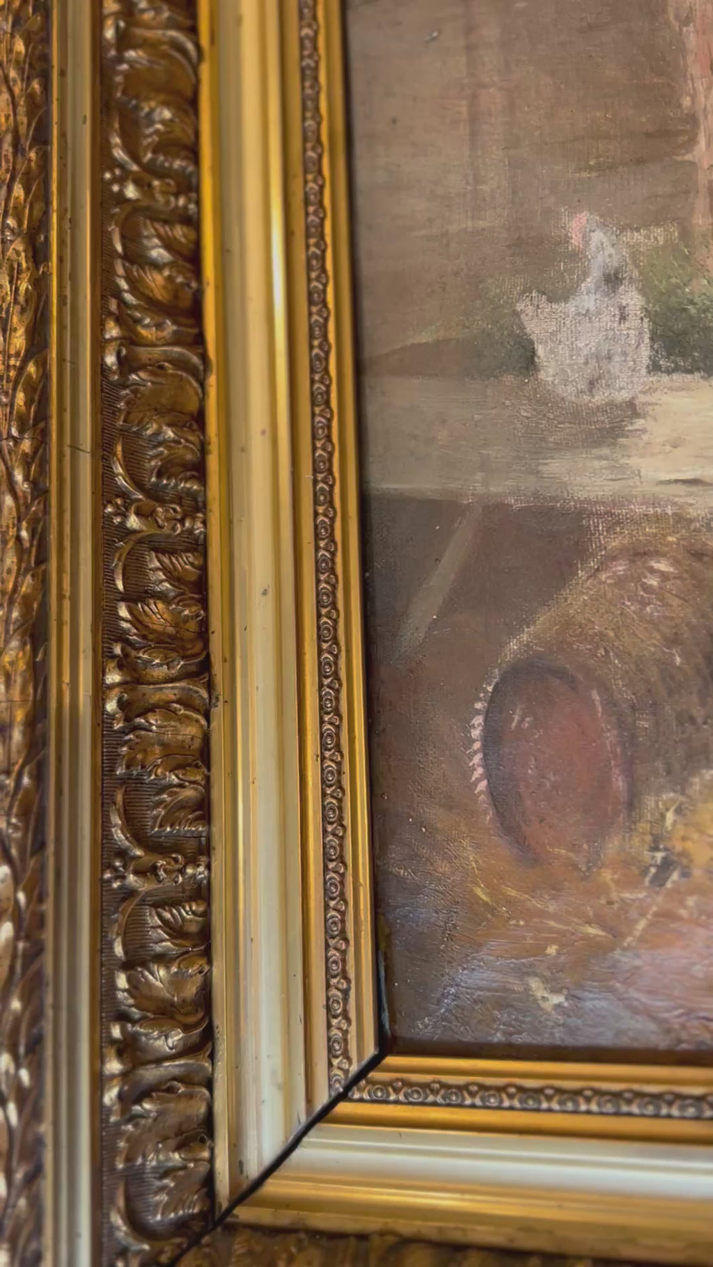 19th Century Two Horses Painting - European School