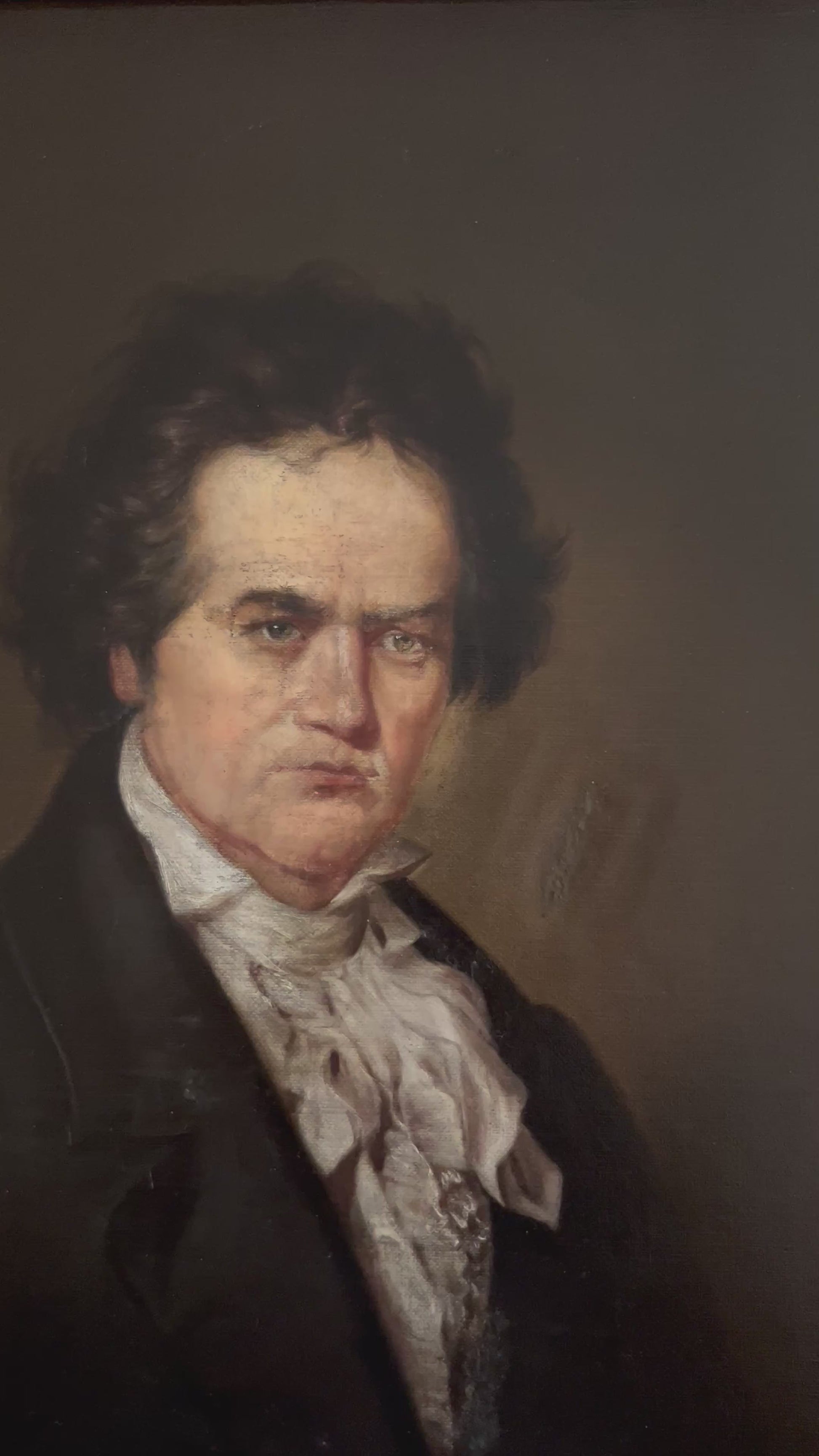 19th Century Oil Painting of Ludwig Van Beethoven